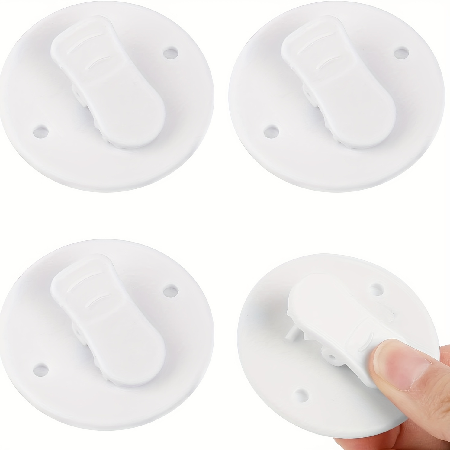 TEMU Quattro clip per da doccia, adesivi per da doccia, clip di copertura a di per per da doccia, progettati per la parete dell'acqua dell'aspiratore