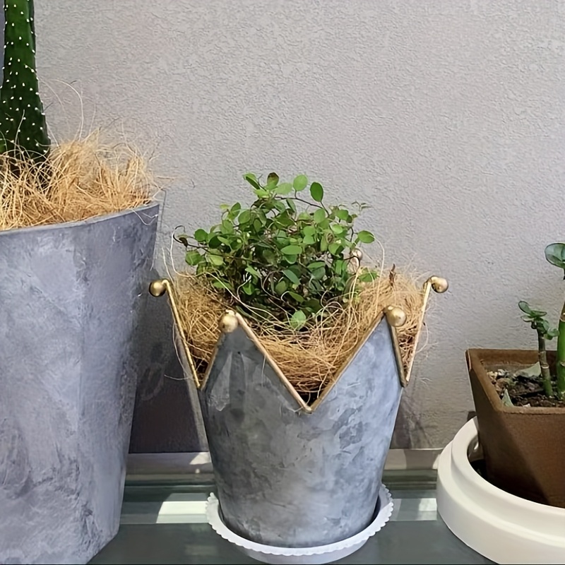 retro eisenkronen blumentöpfe ländliche eisenblumenstände –