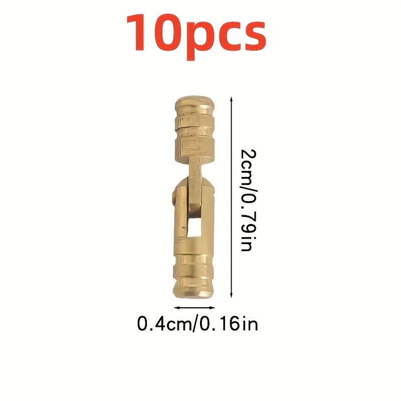 10pcs Golden Invisible Brass Hinges, Concealed Folding Support For Keepsake Boxes & Cabinet Doors, End, Embedded Installation, Jewelry Box Crafts