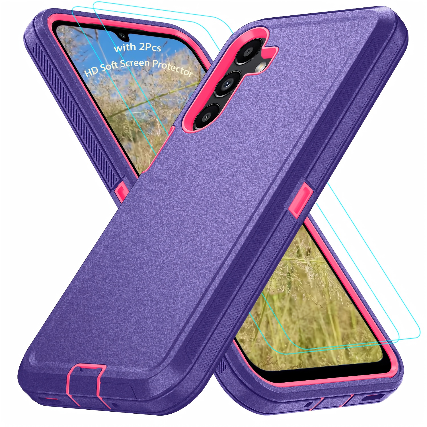 

Case For A16 With 2 Hd Soft Screen Protectors, Featuring A 2-in-1 Tpu Hard Pc Bumper For Added Protection.