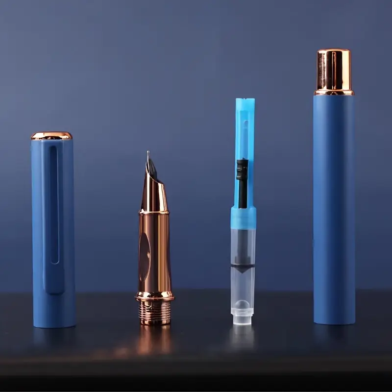 Stilou metalic cu cerneala termosensibila cu guma de sters 11 1 buc stilou cu extra fin 0,28 mm, stilou metalic ușor cu cu , convertor de cerneală pentru școală, birou și caligrafie - cartuș de cerneală nu detalii 3