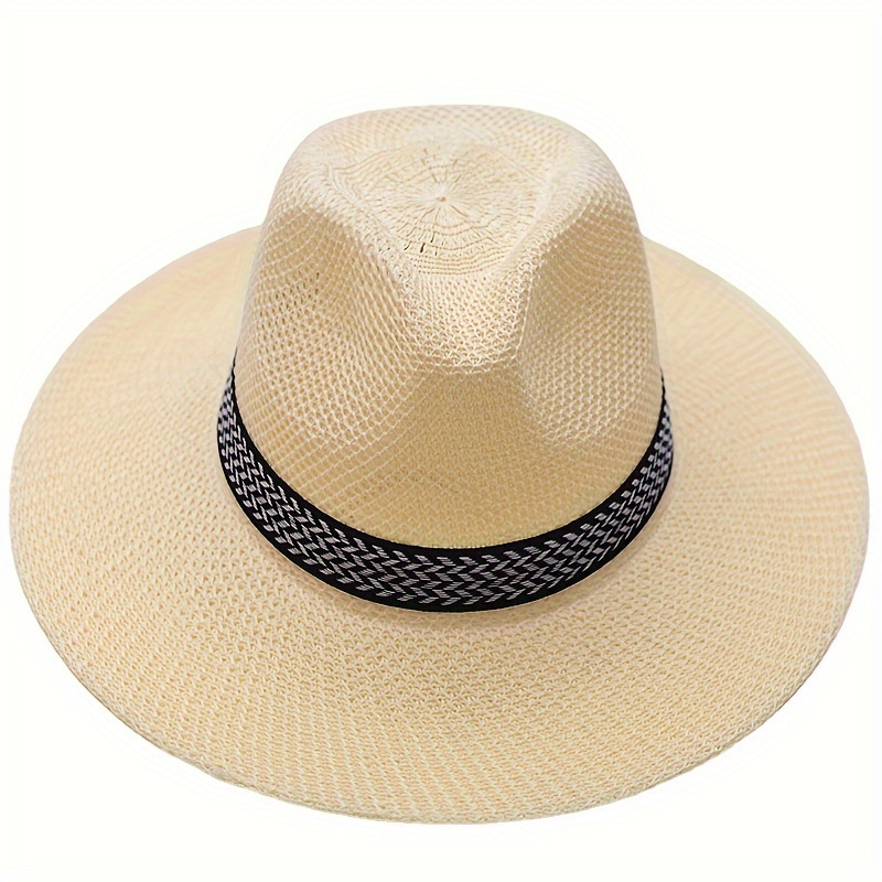 1pc Breathable Cool Sun Hat For Men Summer Outdoor Fishing Straw Hat For  Middle Aged And Elderly, Shop Now For Limited-time Deals