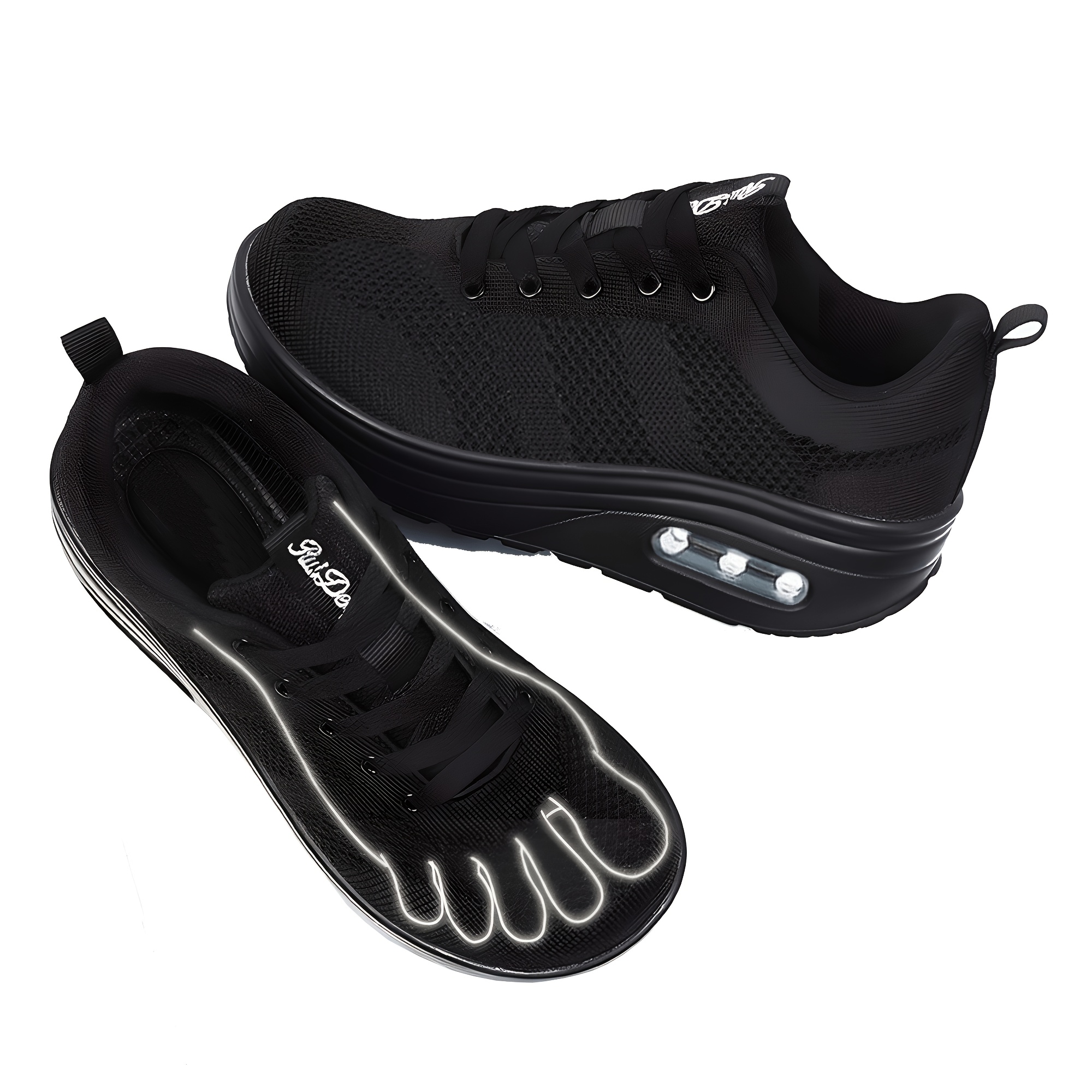 Image of Wide Toe Box Barefoot Walking Shoes For Women, Breathable Knit Casual Sneakers, 0 Drop Cushioned Insole Lightweight Comfy Footwear For Camping And Daily Walking, Women Shoes