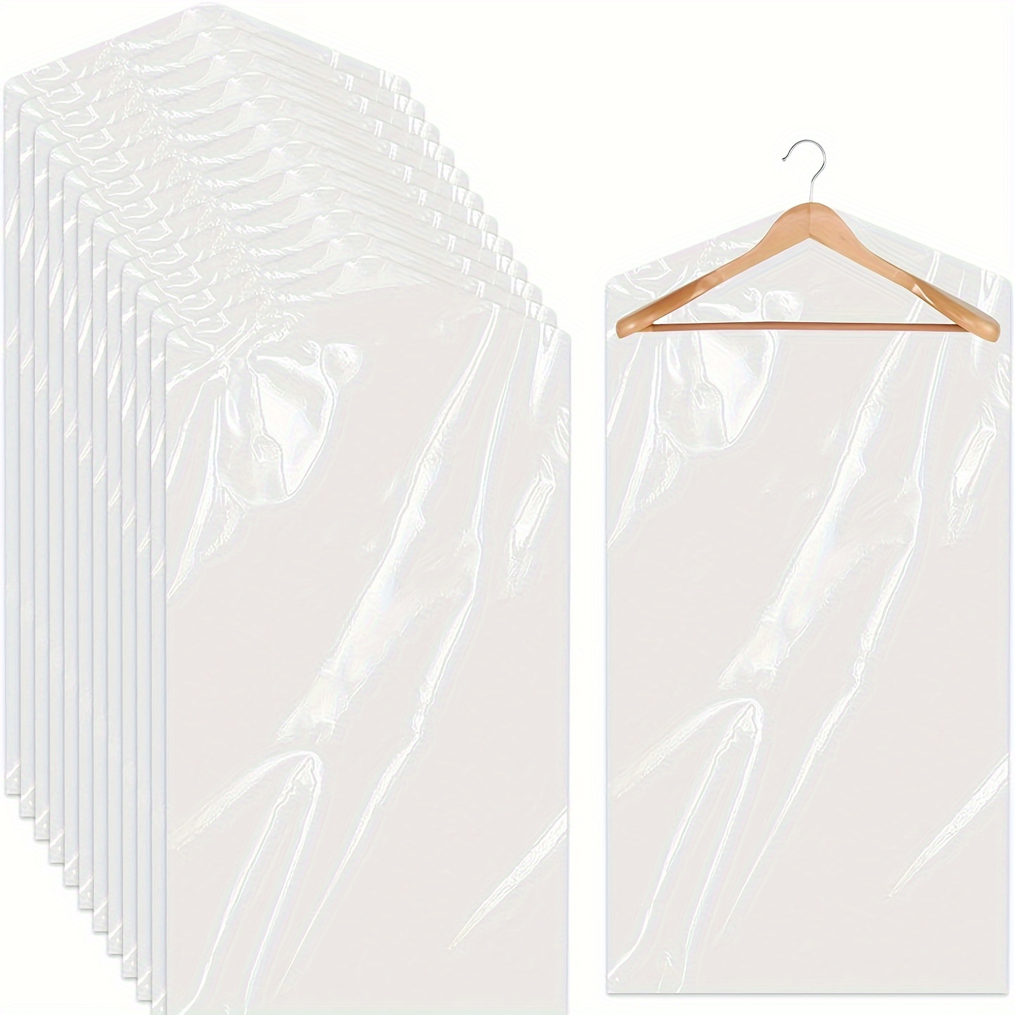 

20- Gdgdsy Plastic Clear Garment , Hanging - Clothes , For , Suitable For & , Not Included