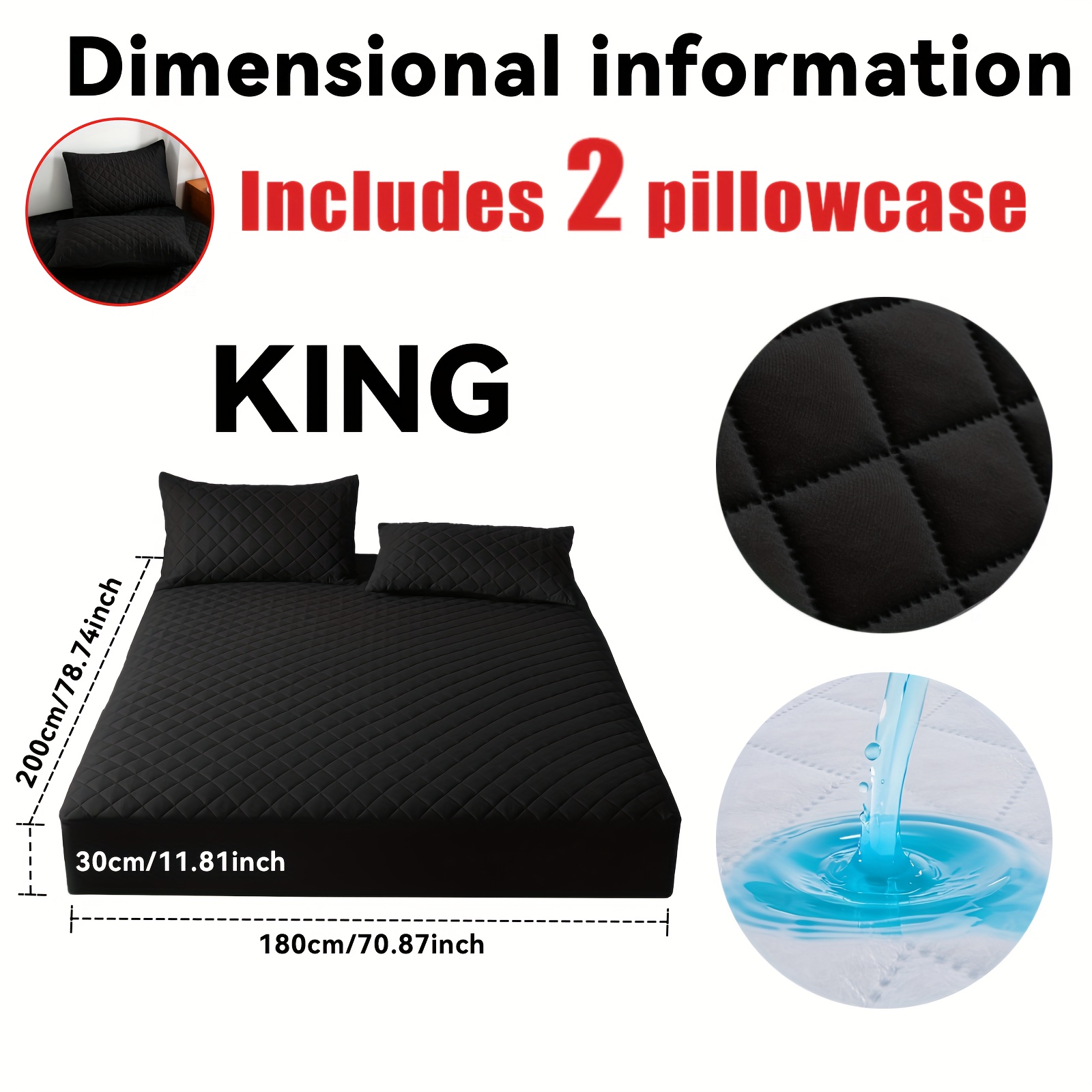 2/3pcs Two-piece/three-piece Multicolor Fitted Sheet Set Mattress Protector Fitted Sheet Set Non-slip Full Set Protector, Use For Hotel, Home, , Bedroom, Full Size Coverage