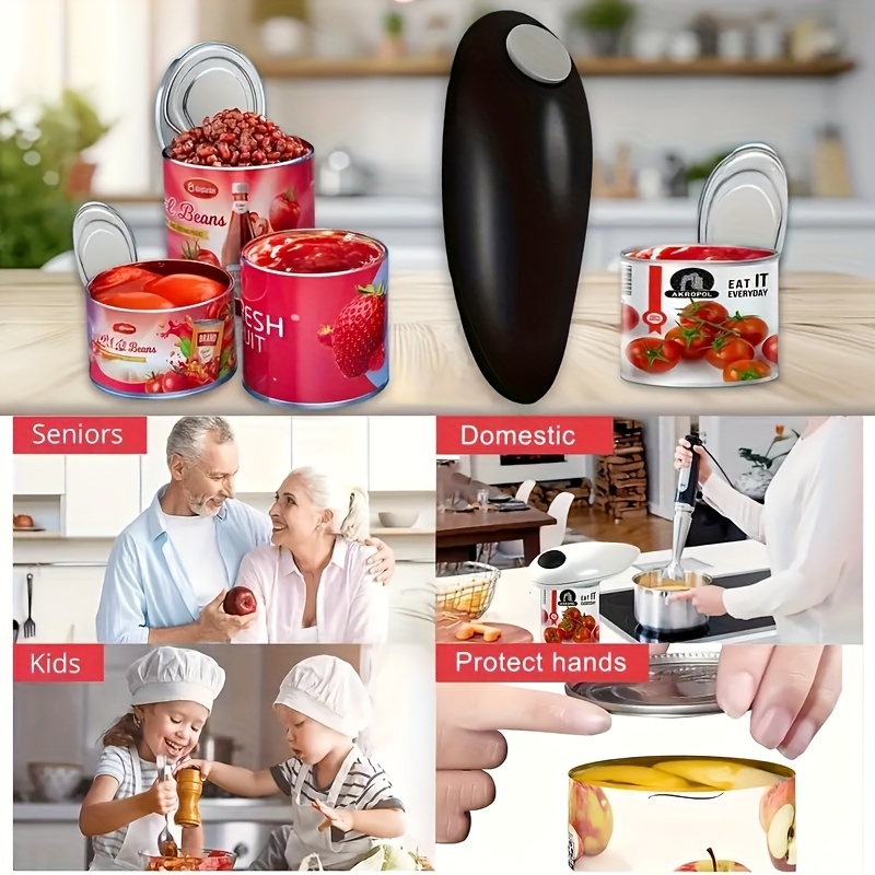 Elektrischer automatischer Dosenöffner mit glatter Kante, einfach zu bedienendes Küchengerät, Outdoor-Camping-Zubehör, Vatergeschenk_voghion.com