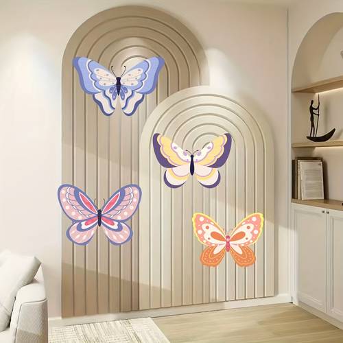 large arch shaped light camel felt board extra thick decorative archway with grooved stripes self no drilling required wall friendly creative holiday diy 1pc self felt bulletin board arched light camel push