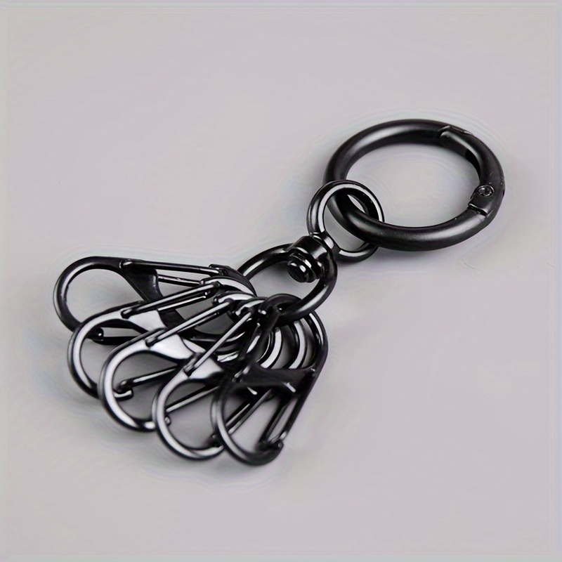 5pcs 8-letter , 360 Degree Rotary , 0-shaped Ring , Quick Release Hanging , Small High-strength For Keys And Small Flashlights, Small Item Storage – Alloy Material, High-quality Plating Craft