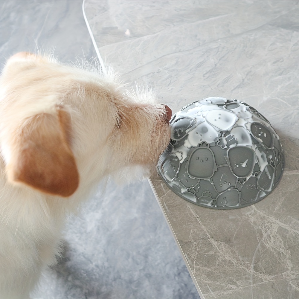 1pc silicone pet bowl lickable mat multi functional dog feeding dish easy to   slow feeder for dogs Product details 0