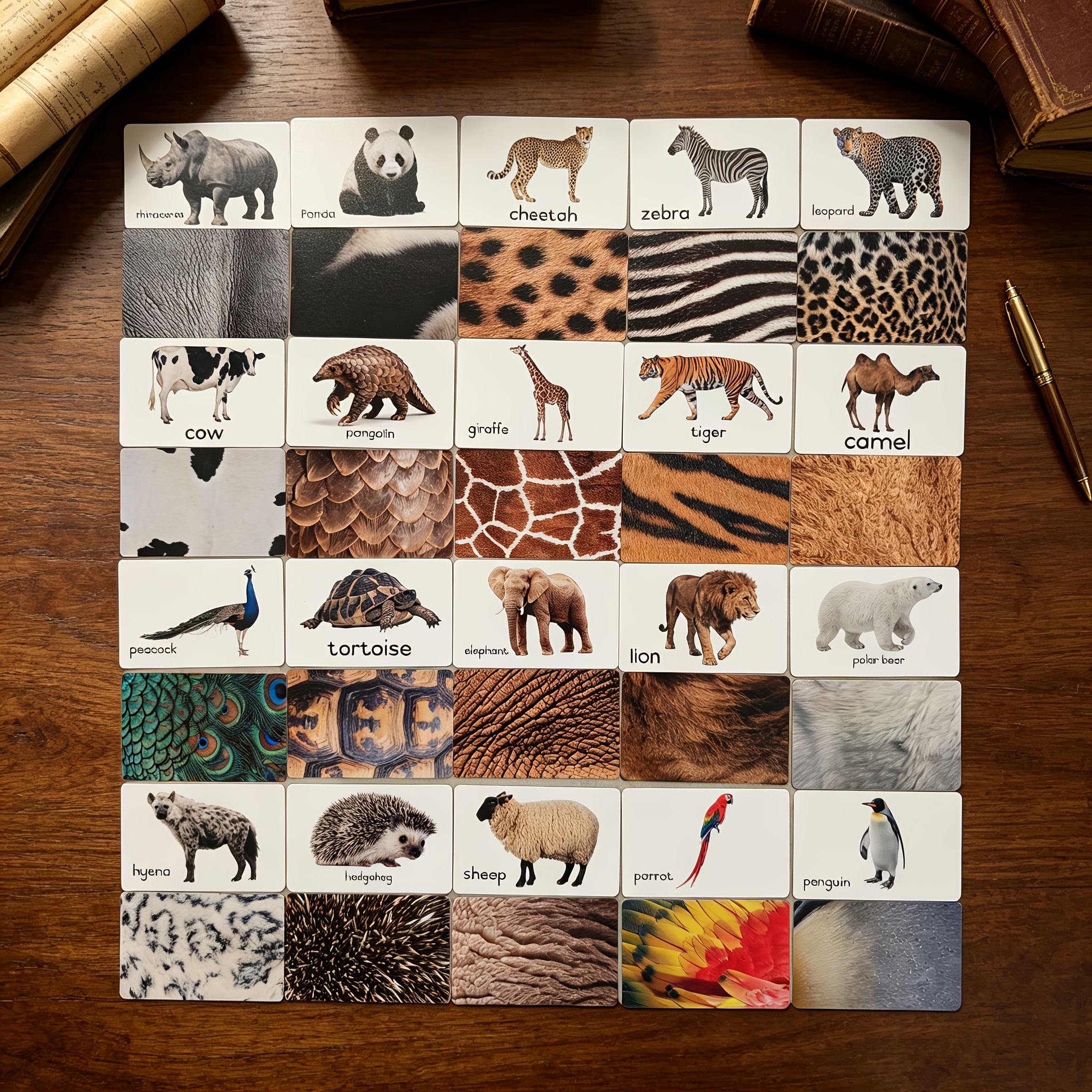 Image of 54pcs Animal Classification Card Game, Suitable For Family Gatherings And Parties Deck