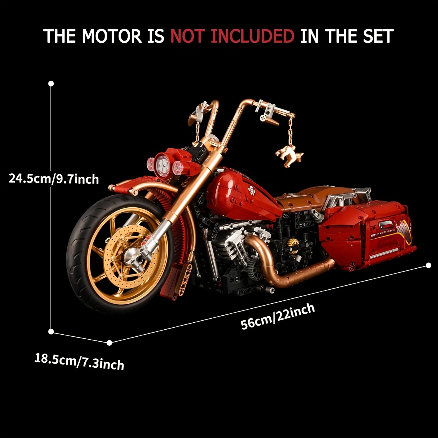 QOQ Motorcycle Building Blocks Kit, 1:5 Scale Motorcycle Model Building Toys for Boys And Girls 8 And Up, Youngsters Adult Collectible Car Gift (2111pcs) 10514