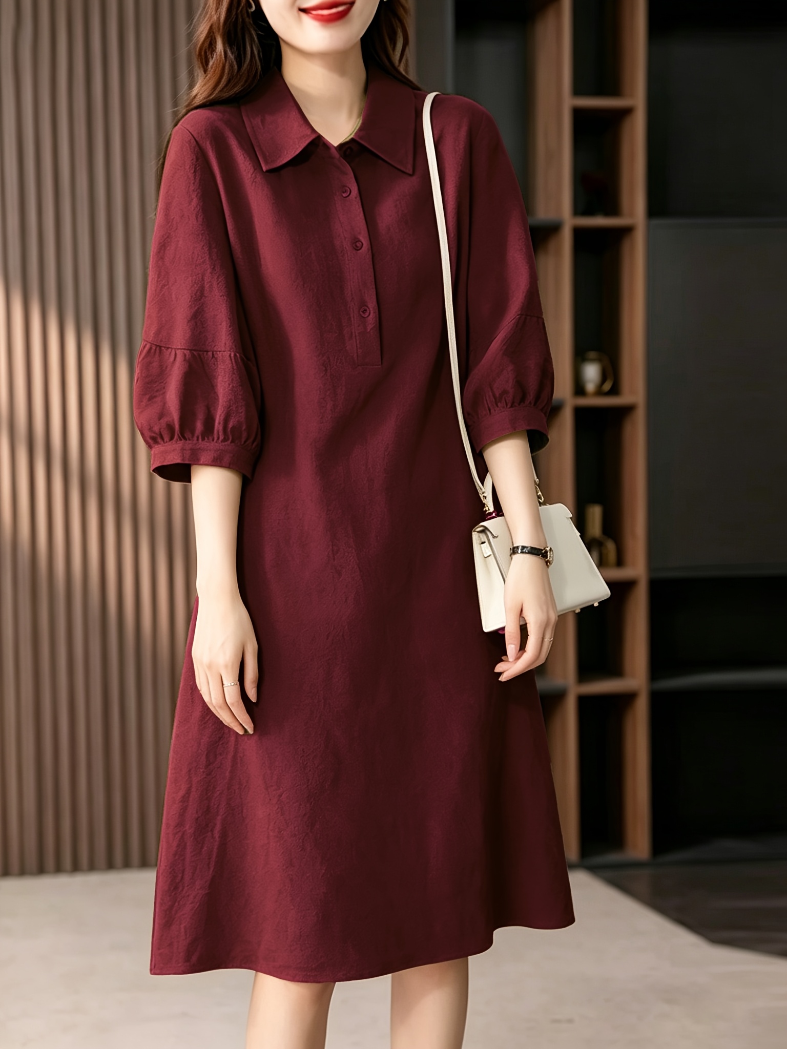 casual midi dresses for women sold on Temu United States