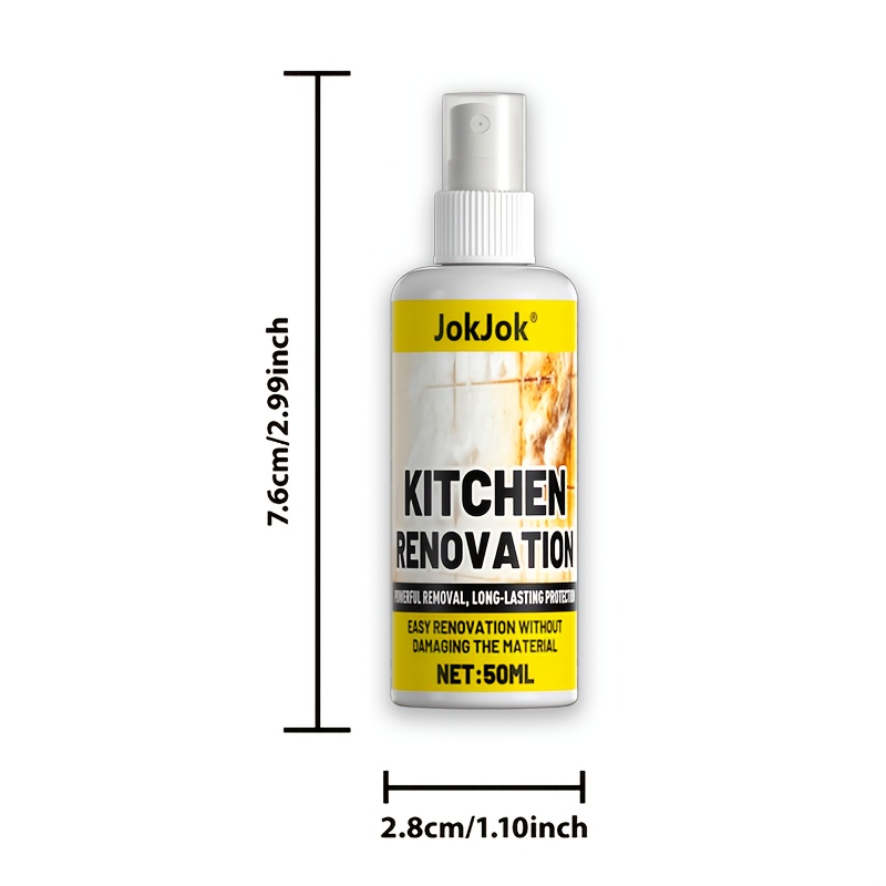 Spray profesional pentru recondiționarea suprafețelor din bucătărie - Îndepărtează eficient grăsimea și reziduurile de gătit, ideal pentru hote, grătare, plite și electrocasnice metalice, menținând o aspectă strălucitoare și proaspătă