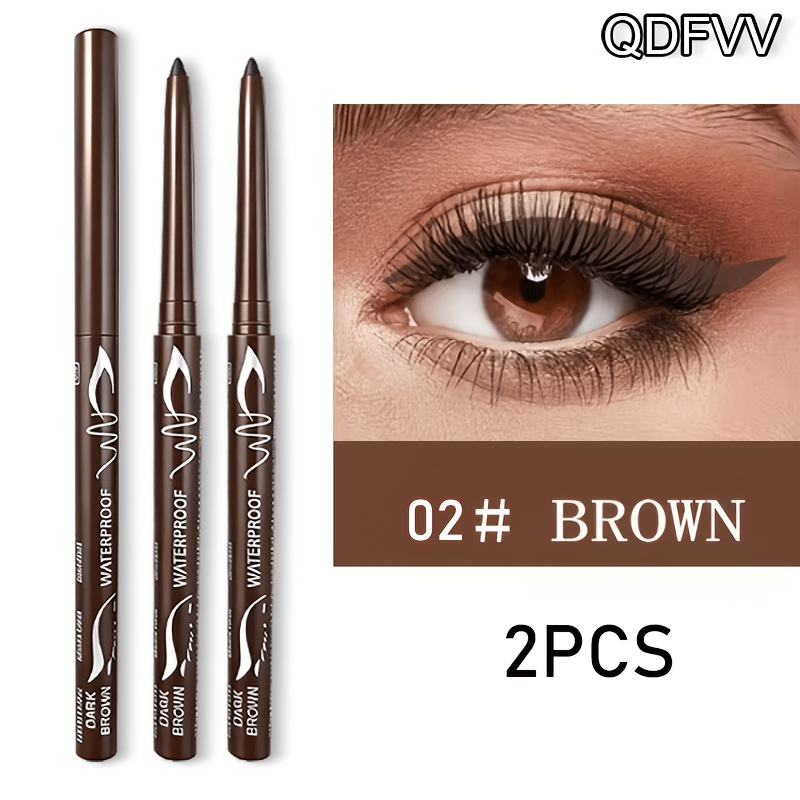 2 Waterproof And Sweat Resistant Black Eyeliner Pens - Lasting Without Tingling, Smooth Formula A Look | , Natural
