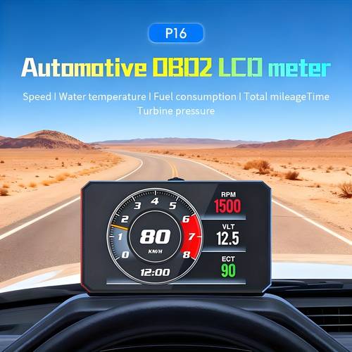 instrument display automotive rpm water temperature voltage fuel consumption digital speedometer oil temperature air fuel ratio turbo pressure brake test intelligent instrument suitable for all cars