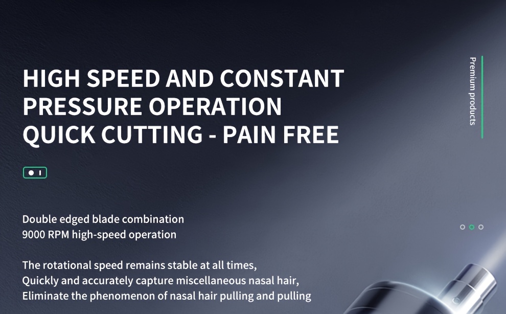 usb rechargeable nose ear hair trimmer   stainless steel blade portable mini design for men   gift Product details 3