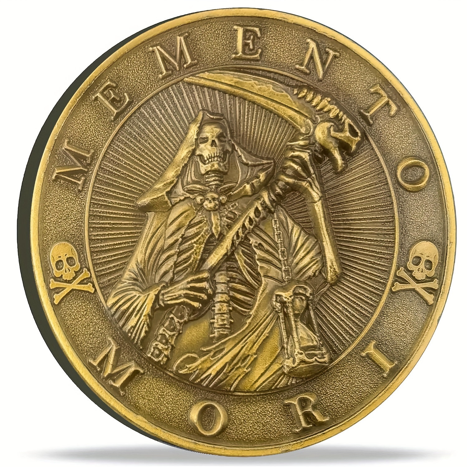 

1pc Replica Coin, "" " " Challenge Coin, Golden Plated, Zinc Alloy, Design, Inspirational Token