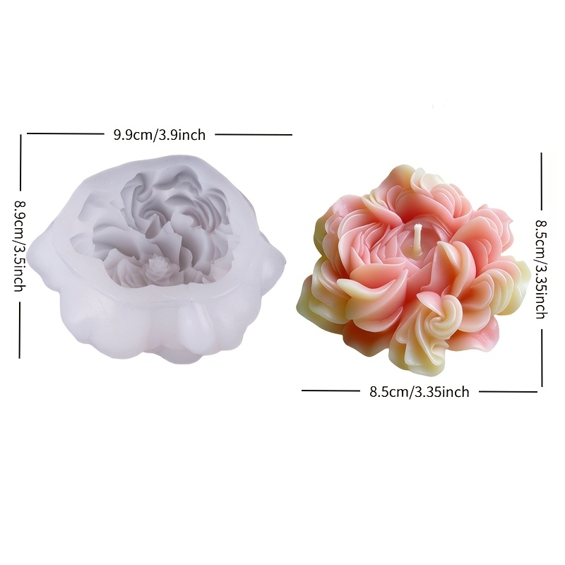 E-shop Harzgießform Schöne Ranunkelblüte Kerzen-Silikonform, Künstlerische Blumengips-Kerzenherstellung – DIY Handgemachte Seife, Epoxidharzform,