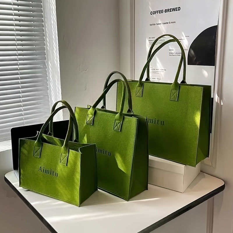Office Workers, Student Parties, Simple Felt Handbags, Commuter Bags, Outdoor Lightweight And Large Storage Tote Bags