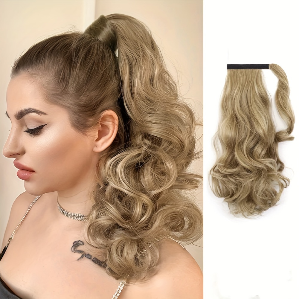 1pc curly wave ponytail extension synthetic fiber hairpiece for women versatile clip in ponytail hairpiece for all   ideal for halloween christmas and daily wear details 4