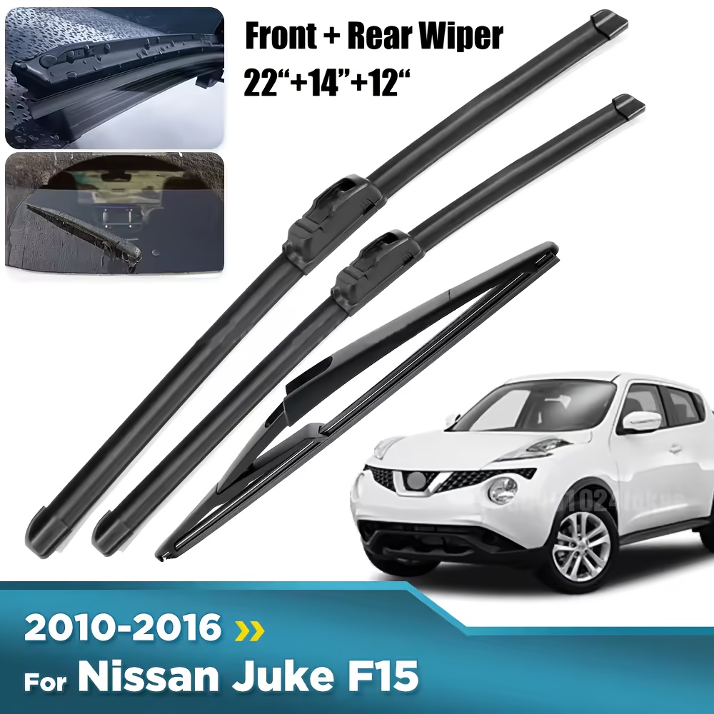 E-shop 3-teiliger Scheibenwischer-Set für for Nissan Juke F15 07-2019 Modelle, rahmenloses Design
