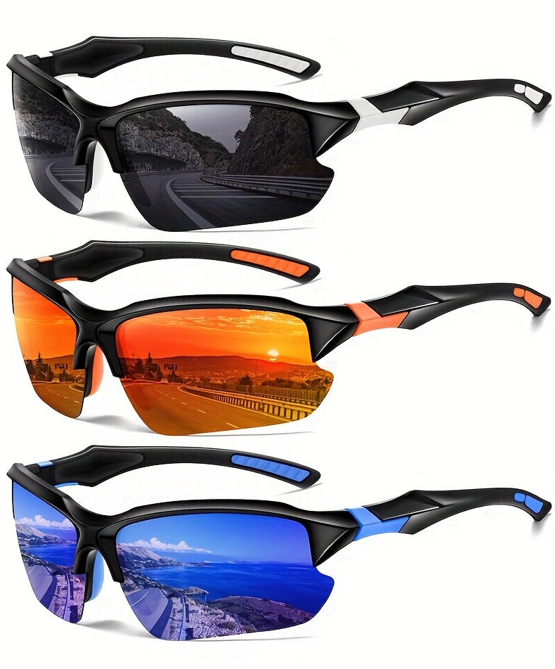 Outdoor Eyewear Polarized Sports Sunglasses Men Women AntiUV Sunglass  Multicolored Lenses MTB Road Cycling Windproof Goggles 230605 From Pang05,  $7.44