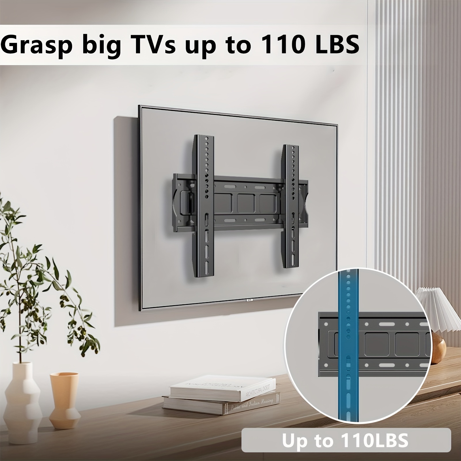  Soporte de pared para TV plano ultra delgado para