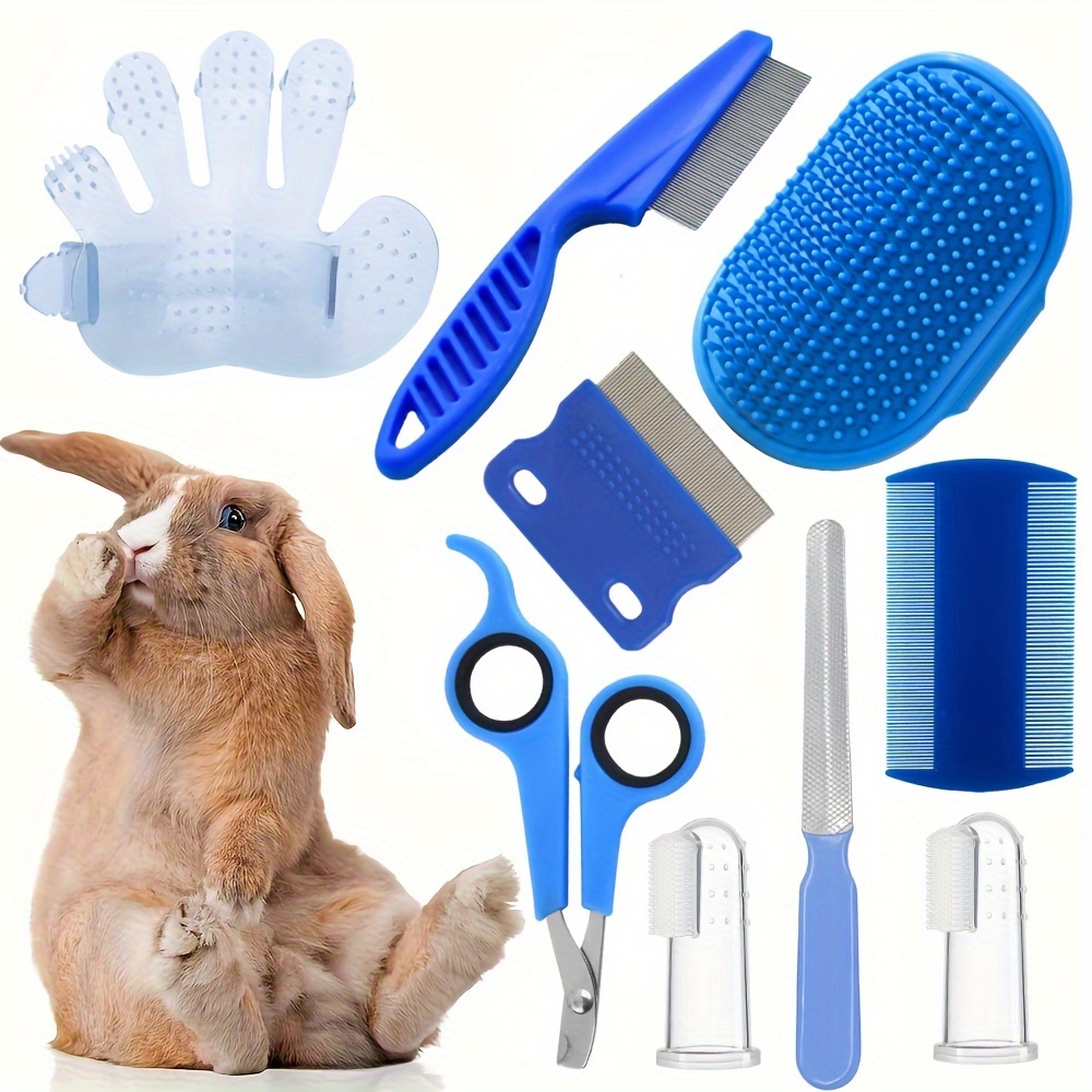 

6-piece Premium Rabbit Grooming Kit: Includes Shedding Brush, Nail Clipper, And - Perfect For Keeping Your Bunny Happy And Healthy