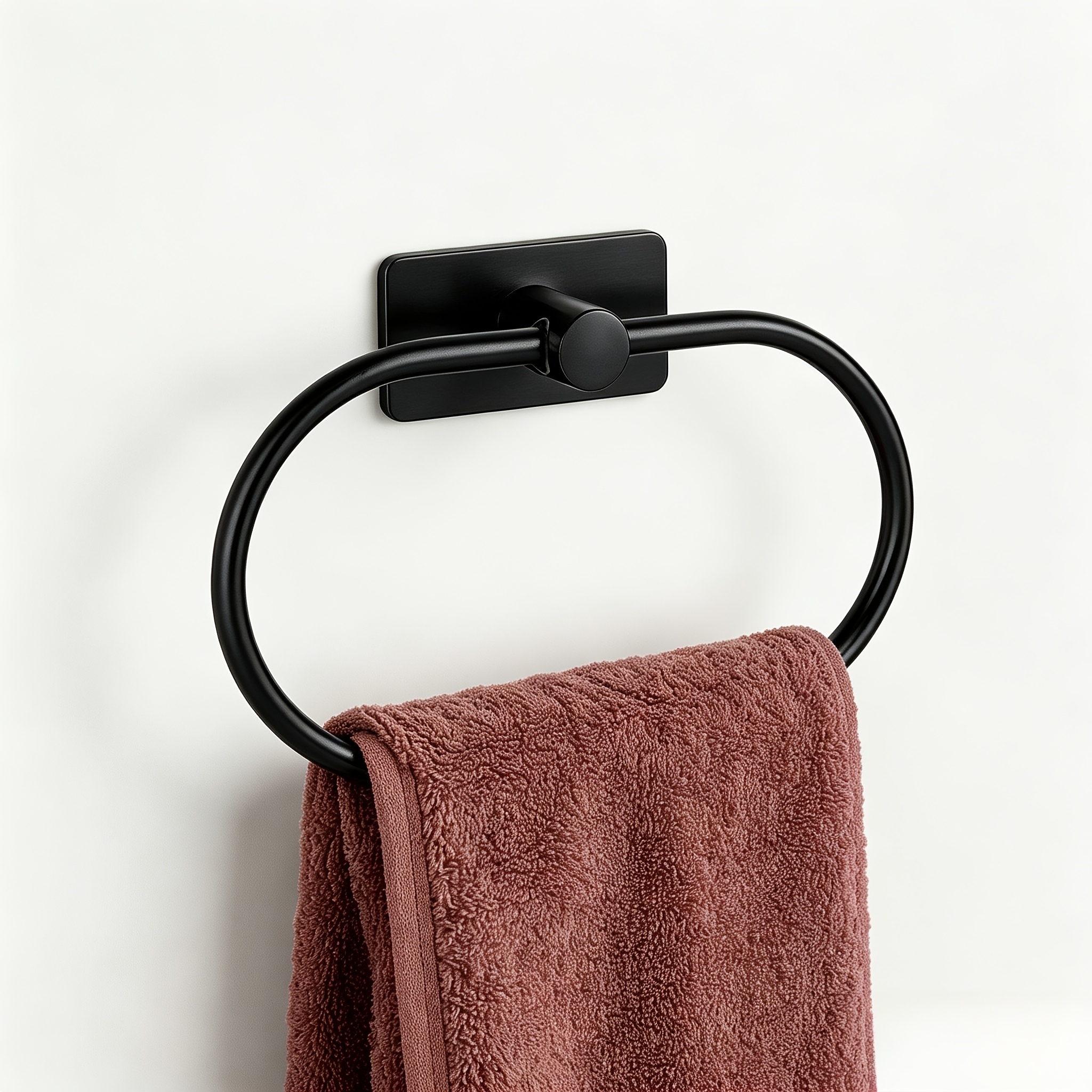 TEMU Towel Ring, Towel Bar, Towel Rack, Wall-mounted, No-drill Installation, Storage Ring, Suitable For Bathroom Settings, Above The Washbasin, Towel