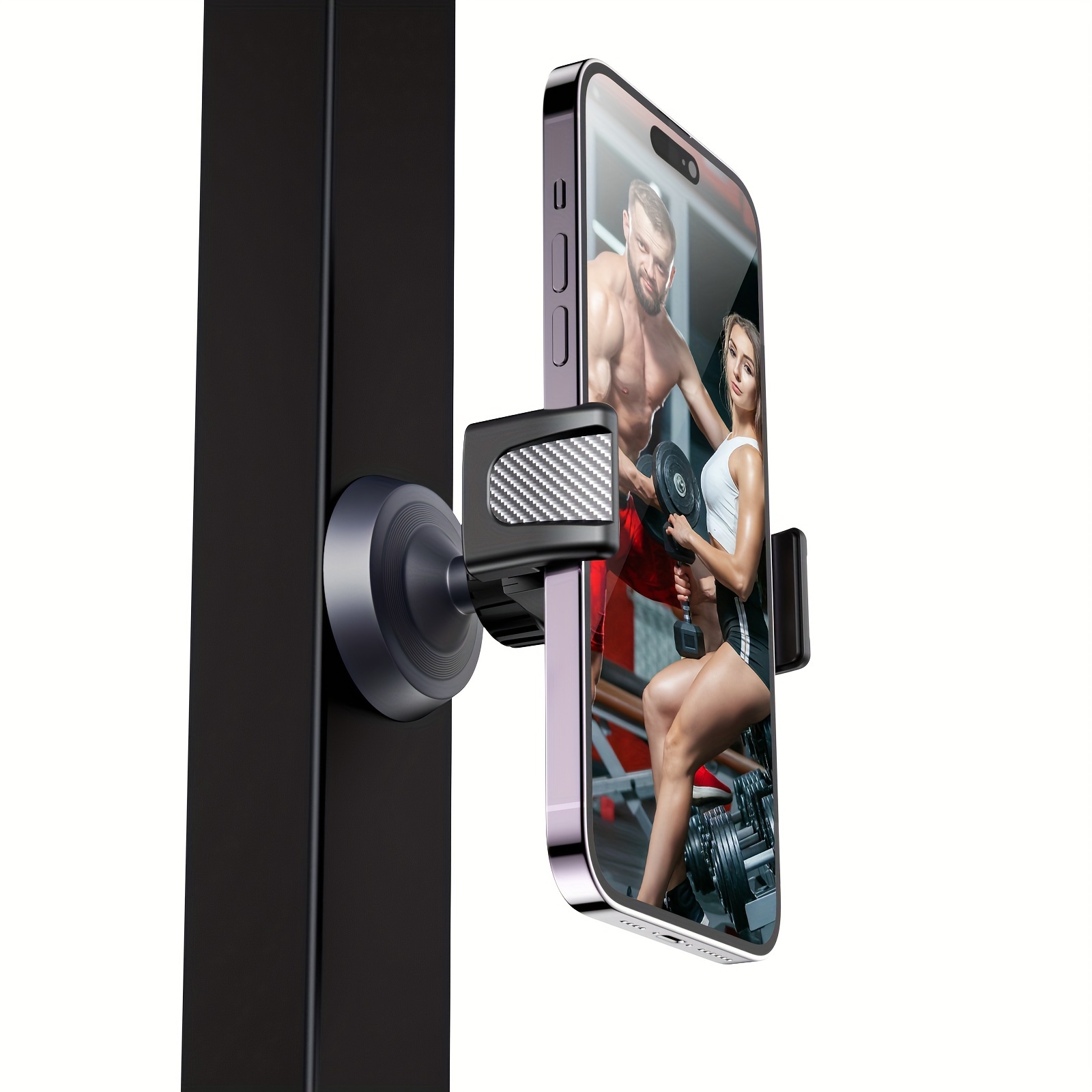 

Gym Magnetic Phone Holder Mount, 360 Phone Mangetic Mount For Gym, Heavy Duty Magnet Phone Holder To Iron Surface, Compatible With All Cellphones