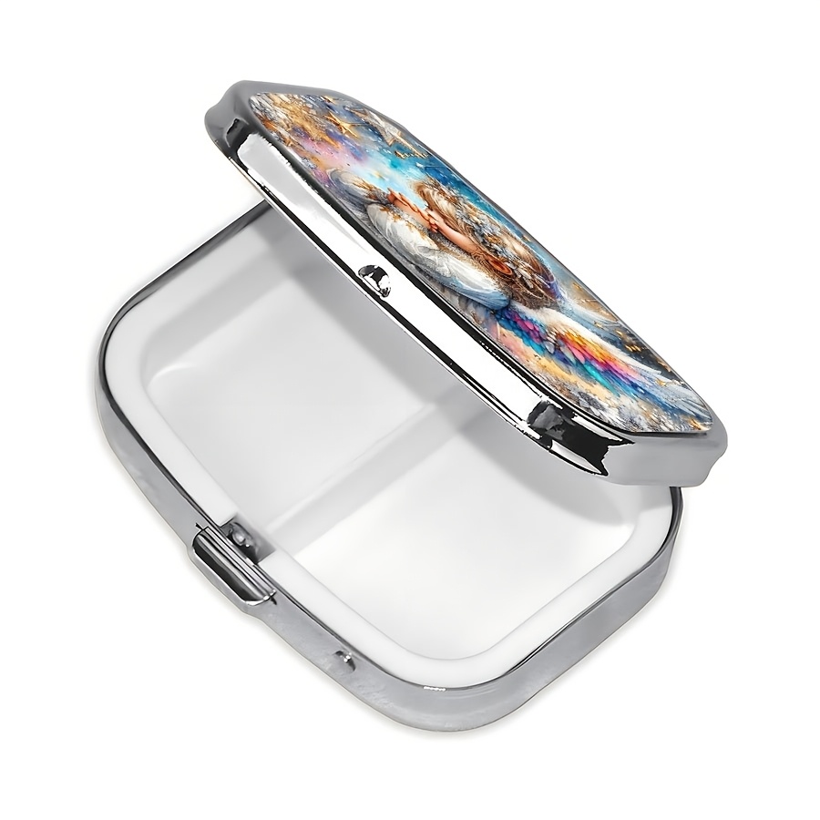 Portable Two-Compartment Pill Box