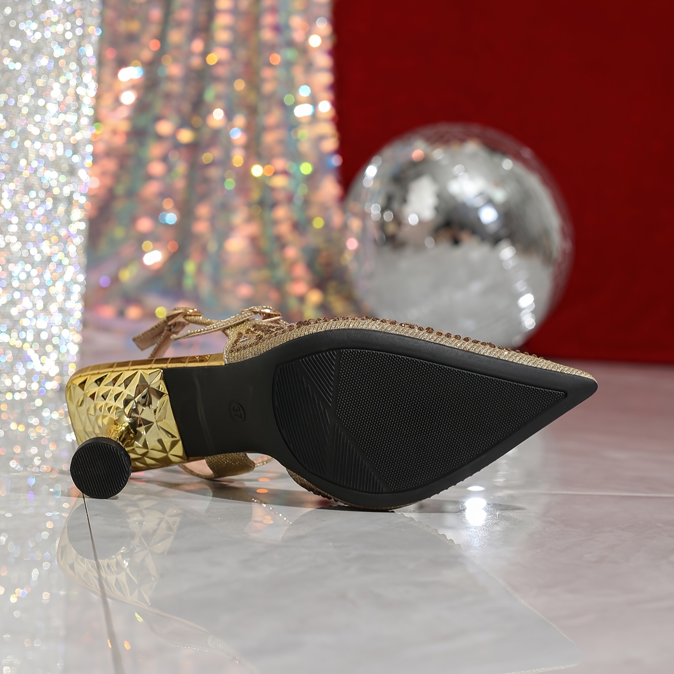 golden closed toe shoes women unique niche design - Temu Saudi Arabia