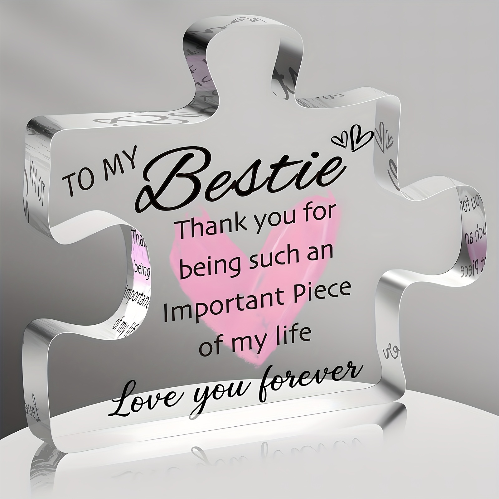 TEMU 1pc, Acrylic Decorative Ornaments, Home Decorations, Indoor Gifts For Female Friendship, Best Birthday Gifts For Female , Acrylic Puzzle Gifts