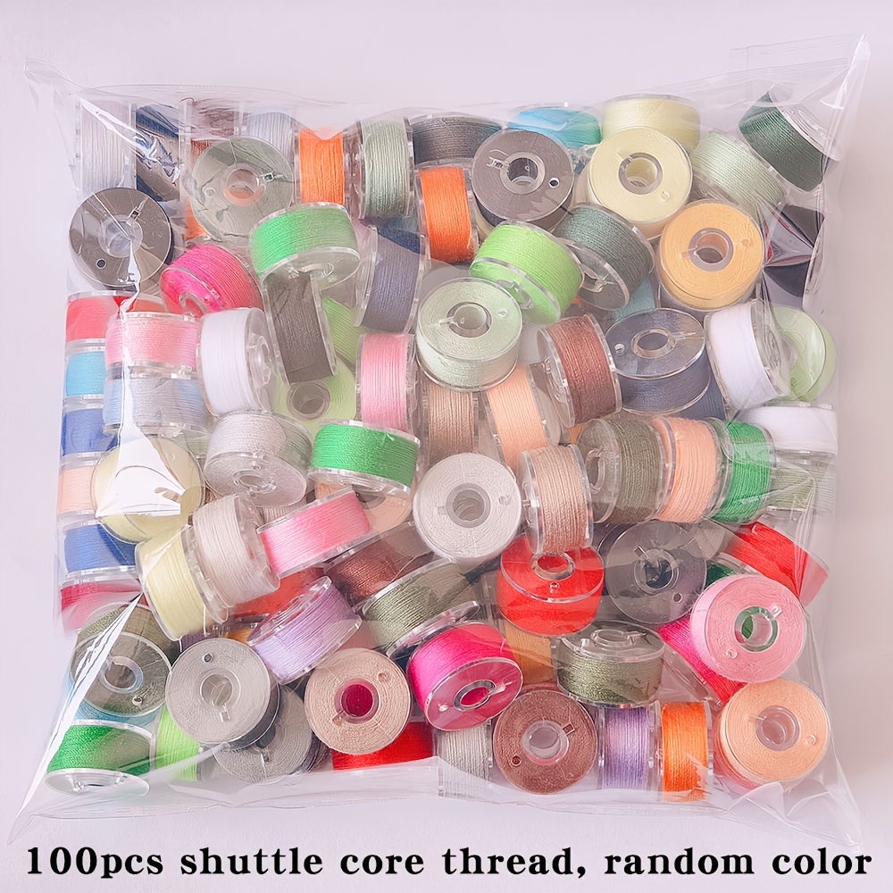 TEMU 30/50/100/210pcs Sewing Thread Spools, Size 15 Pre-wound Spools, Random 36 Colors Polyester Thread, Suitable For Brother/// Sewing Machines