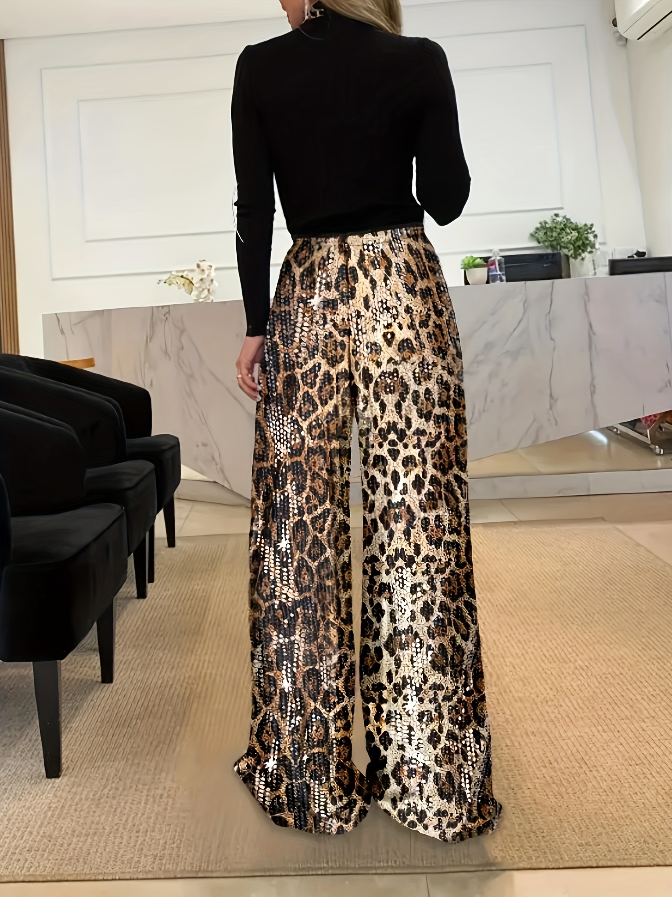 ★SCULPTOR★ Summer To Go Pants Classic Leopard SC25S443BR Summer To Go Pants Classic Leopard – SCULPTOR JAPAN
