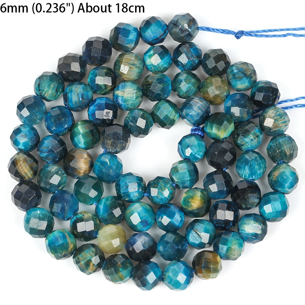 TEMU Beads & Bead Assortments 1 Strand Royal Eye Stone For Jewelry Making Necklace Bracelet Decorative Material Suitable Additions 18cm Loose Spacer