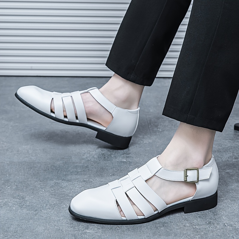 mens close toe slip on sandals comfy non slip walking shoes mens summer footwear details 5