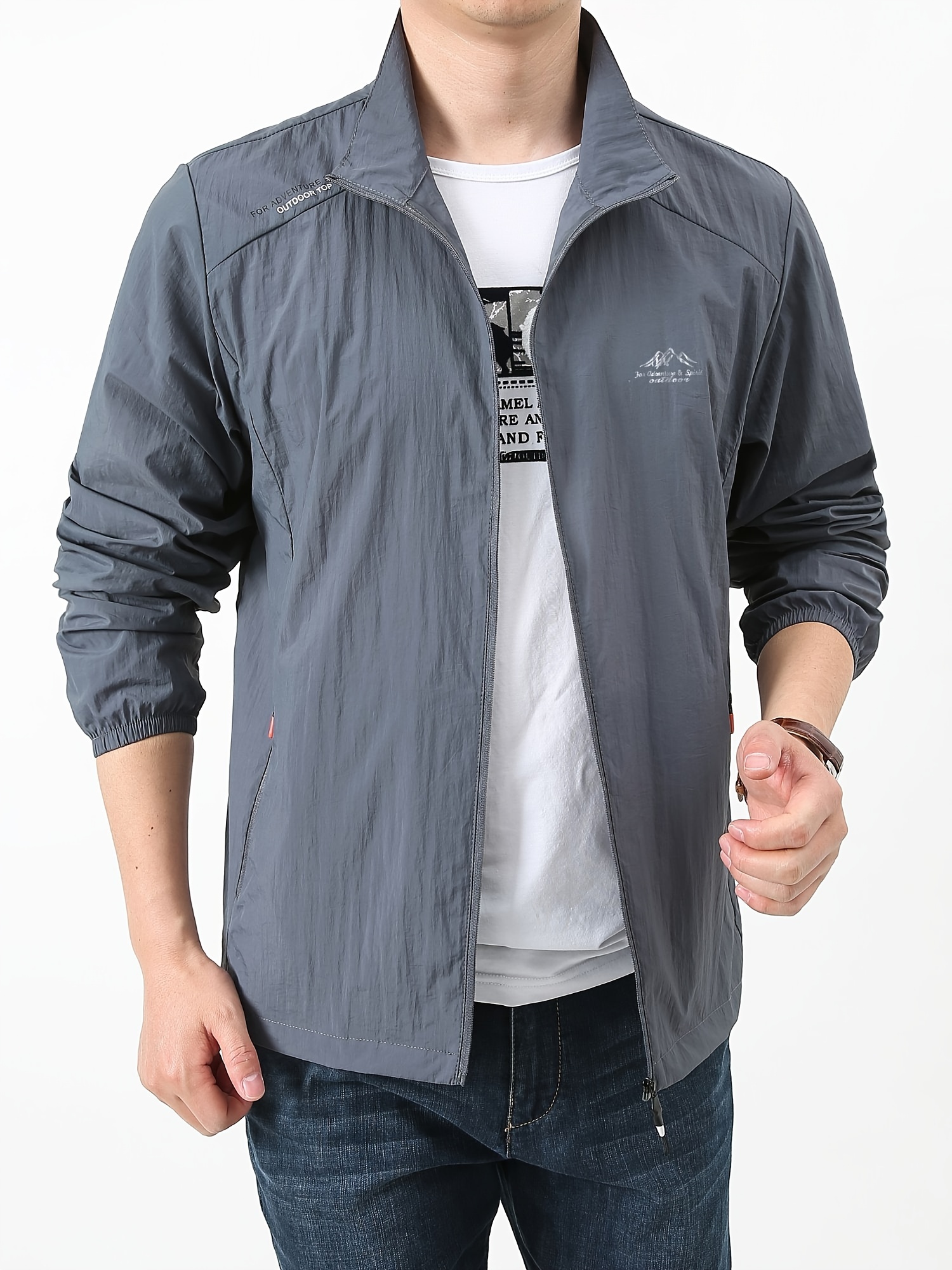 Men's Thin Outdoor Jacket Windproof - Temu Japan