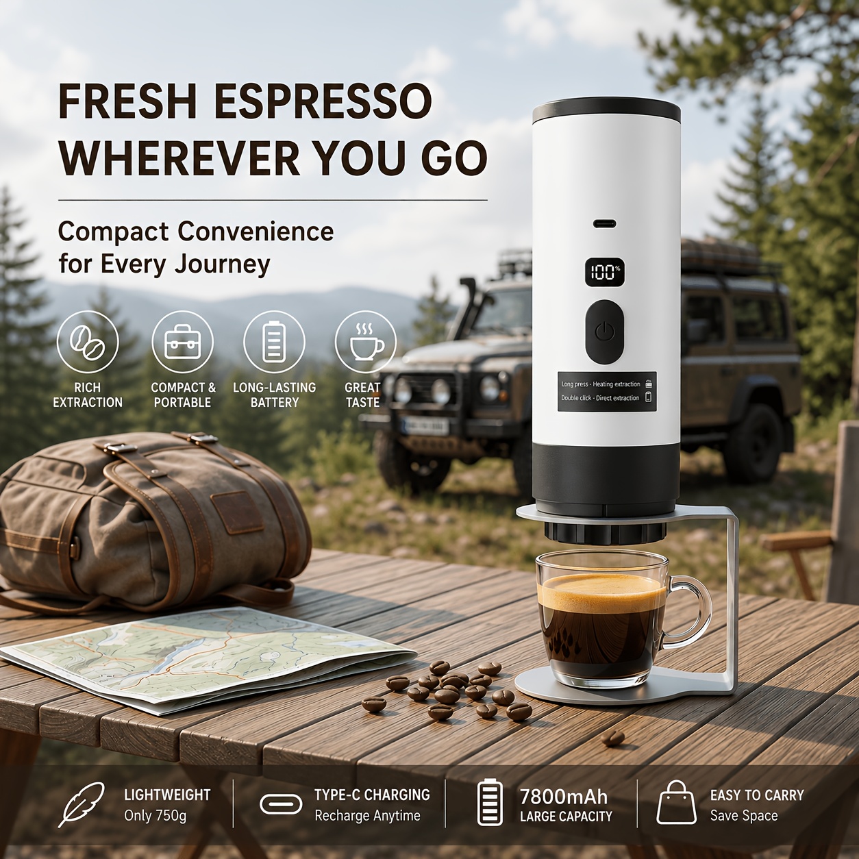portable espresso machine sold on Temu United States
