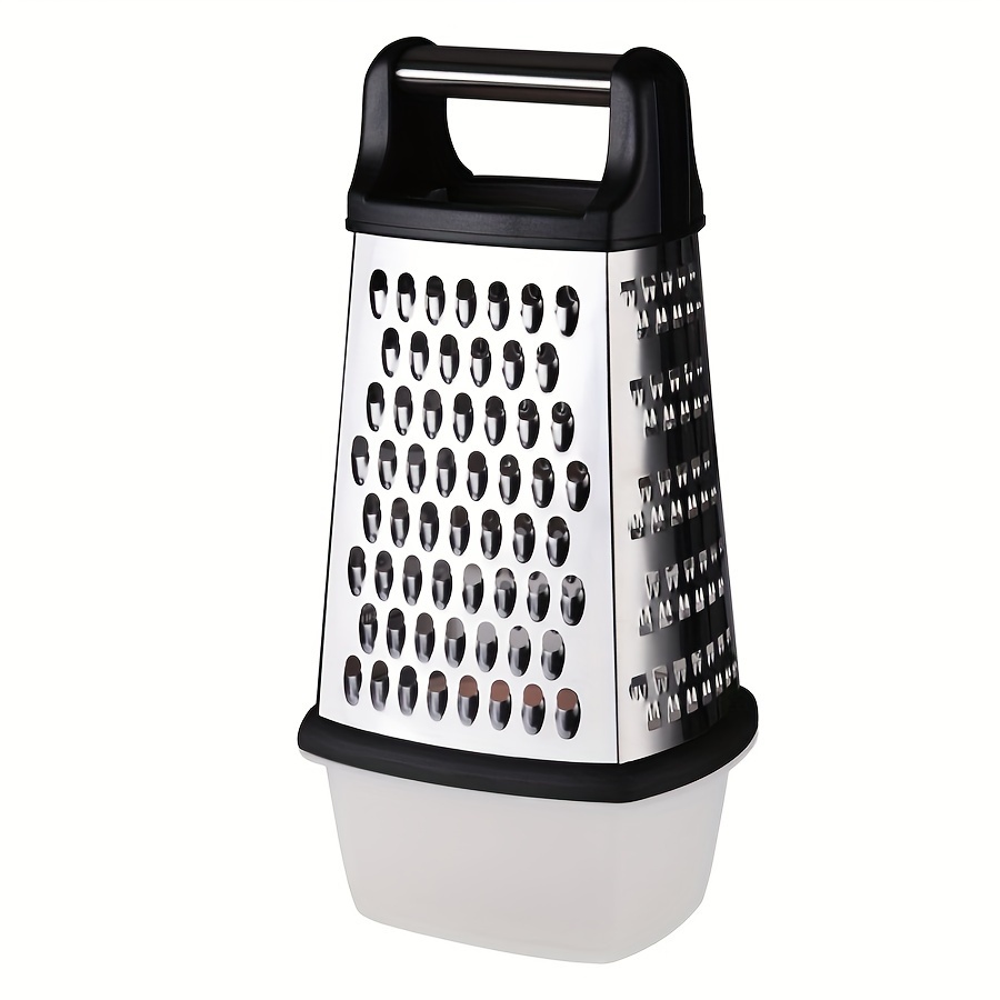 TEMU Stainless Steel Rectangular Grater & Vegetable Cutter - Efficient Thin Slices, & Julienne Cuts For Potatoes, Carrots, - Durable Kitchen Gadget