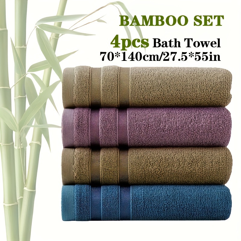 

4pcs Bath Towel Set, Breathable, Soft And Fast Absorbent, Hotel Spa Bath Towel Set - The Perfect Bath Towel Set For Everyday Use