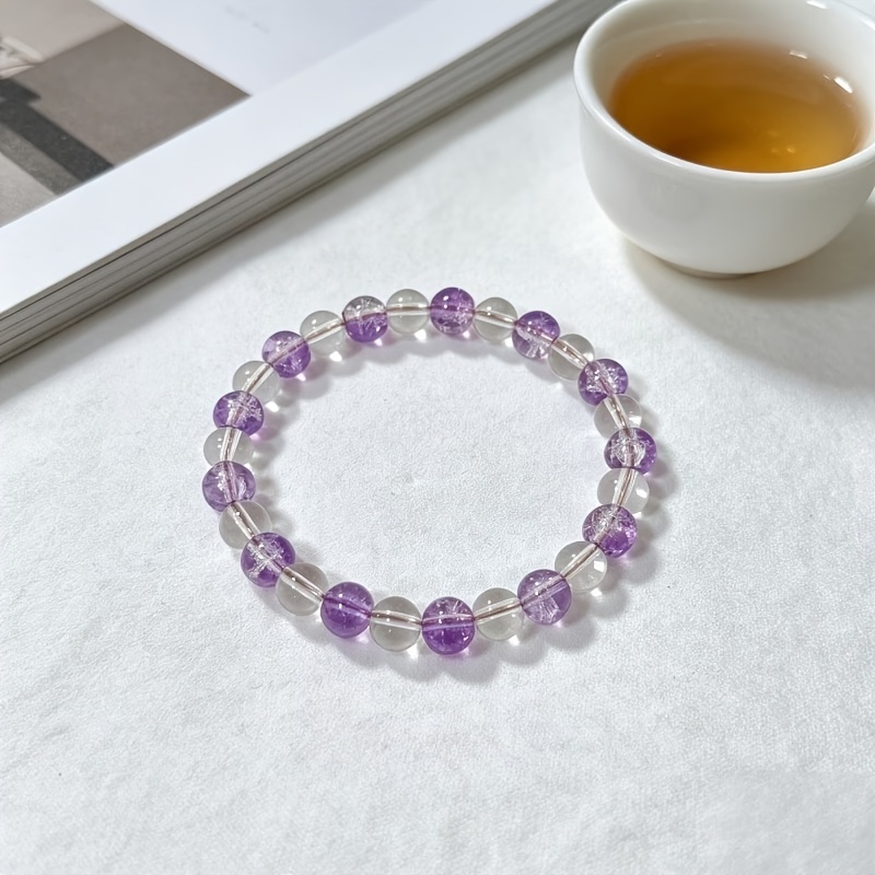 Dreamy Purple Micas Bead Bracelet, Gentle Hand Design