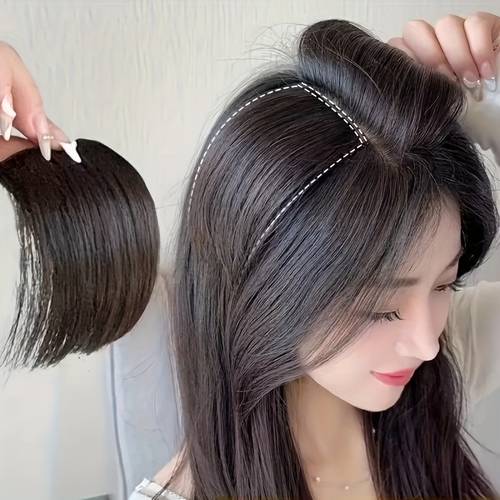 2pcs of fluffy toupee hair pieces pointed tail comb design invisible and traceless hair padding very suitable for women with