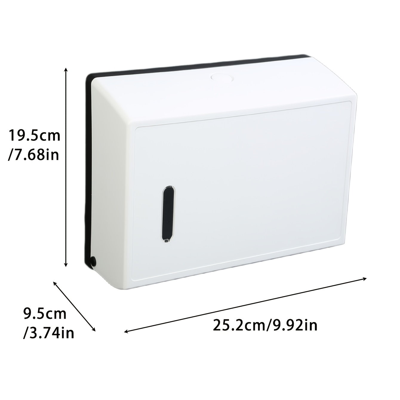 E-shop Wandmontierter Quadratischer Taschentuchboxhalter, Große Kapazität 200+ Fächer, Langlebiger ABS-Kunststoff, Bohrfreie Installation, Polierte