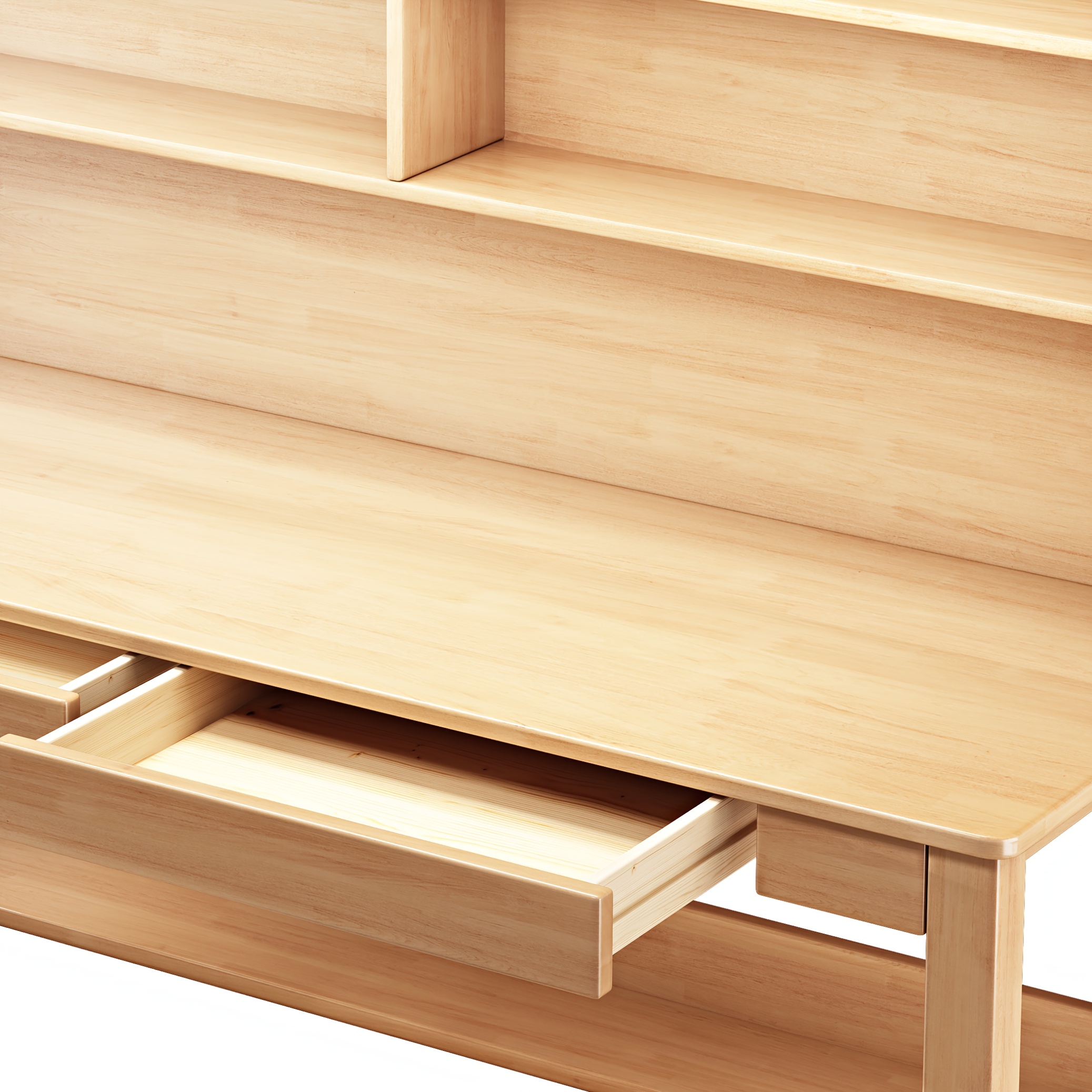 solid wood desk and cabinet set with drawers integrated desk and bookshelf under desk storage rack and desk cabinet   lightweight versatile detachable suitable for any location no   decorations required Product details 5