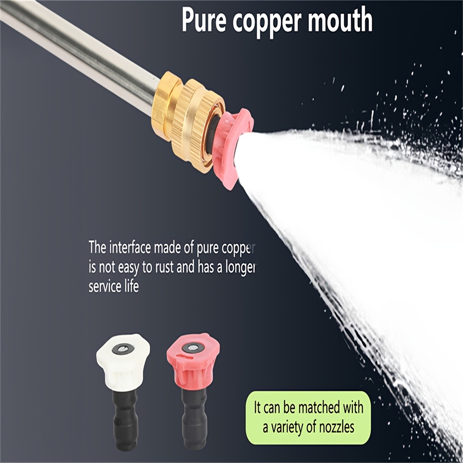 Lave-auto électrique haute pression sans fil portable avec pistolet à mousse, pistolet à eau haute pression pour lave-auto, lave-plancher de voiture sans fil à chargement