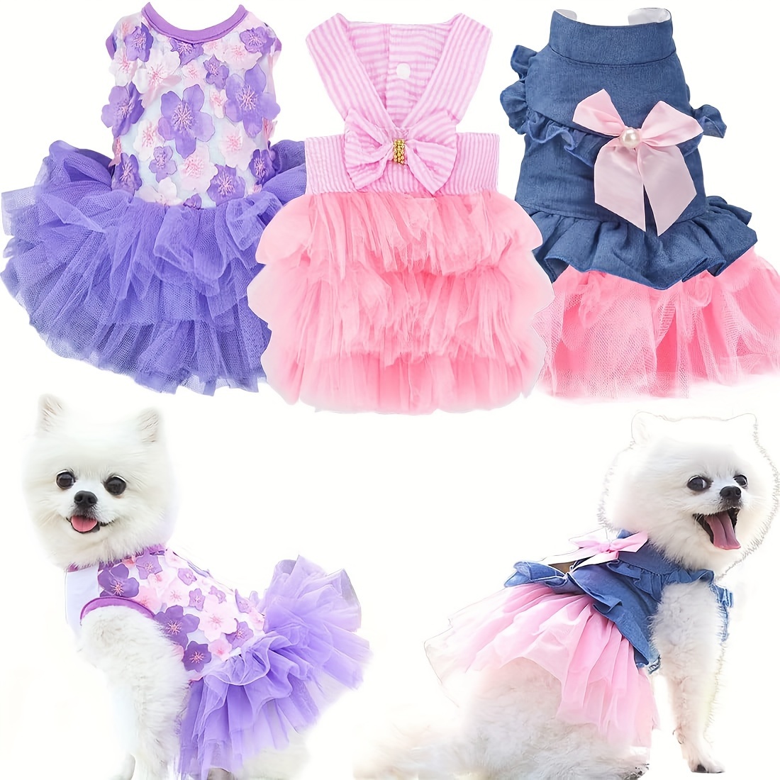 Dog Faldas De Tul Para Perritas Vestido De Princesa Con Tutú Y