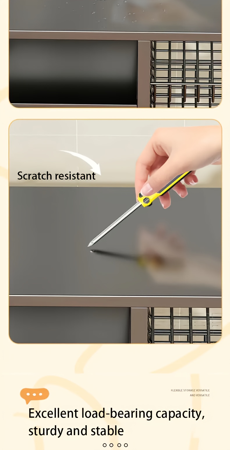 reliable 1pc of Adjustable Kitchen Storage Rack - a Tall Mobile Organizer Featuring Locking Wheels, Space-Efficient Stainless Steel Shelves for The Kitchen And Pantry, Robust Build, Long-Lasting Shelving Unit, Storage Area, And a Versatile Storage Rack 13 1pc of Adjustable Kitchen Storage Rack - a Tall Mobile Organizer Featuring Locking Wheels, Space-Efficient Stainless Steel Shelves for The Kitchen And Pantry, Robust Build, Long-Lasting Shelving Unit, Storage Area, And a Versatile Storage Rack