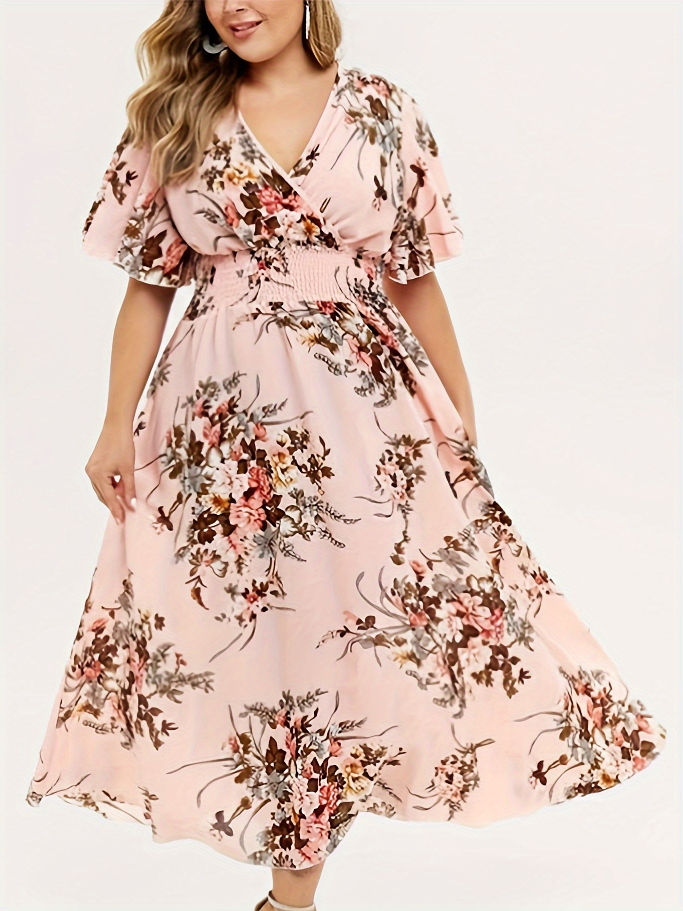 kay unger asymmetrical dress Plus-Size Modern And Romantic Square-Neck Floral A-Line Wedding Dress
