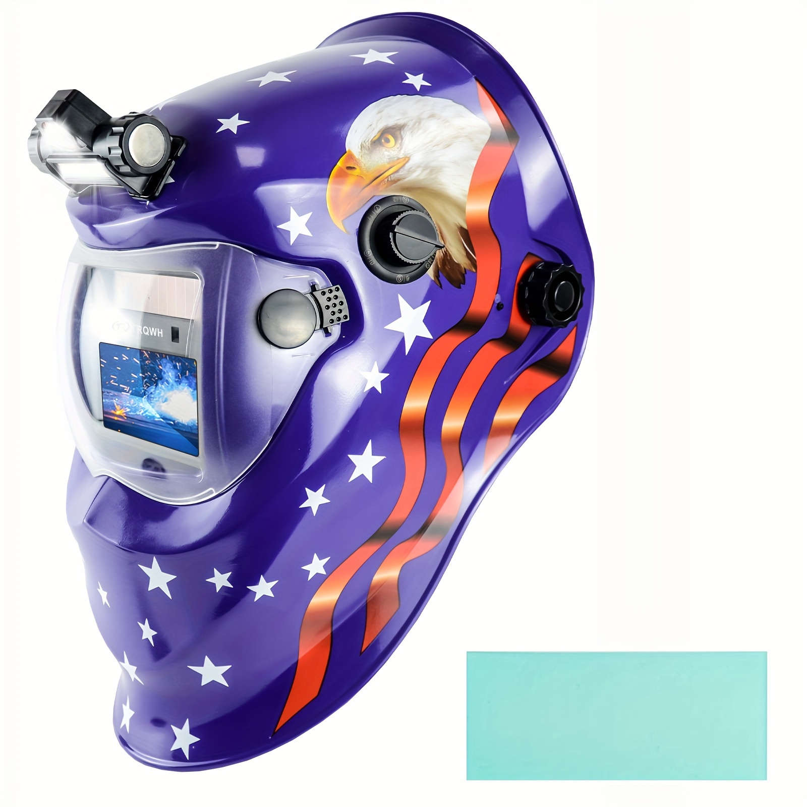 

Trqwh Welding Helmet Auto Darkening Welding Hood With Light True Color 1/1/1/2 Top Optical Clarity Wide Shade 9-13 Welder Helmet Welding Mask With Grinding